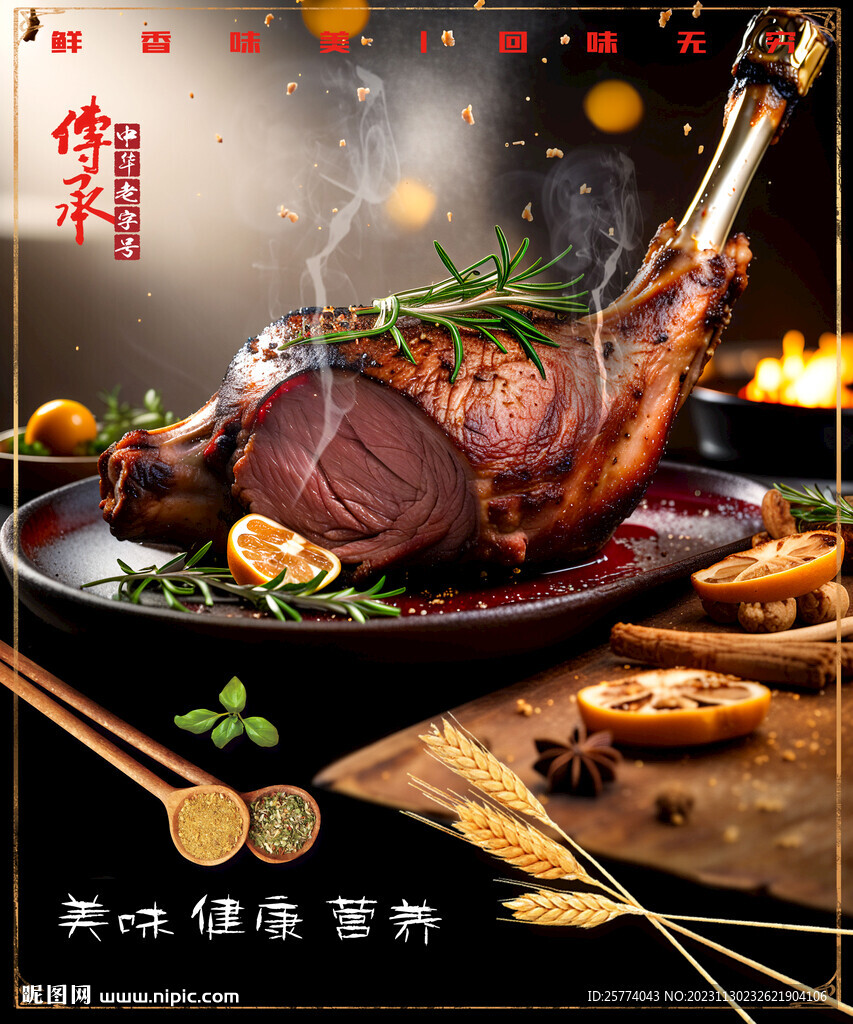 烤羊腿海报