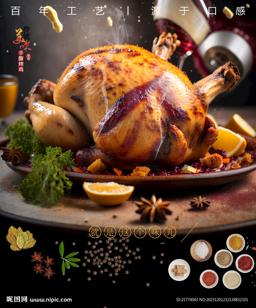 烤鸡海报