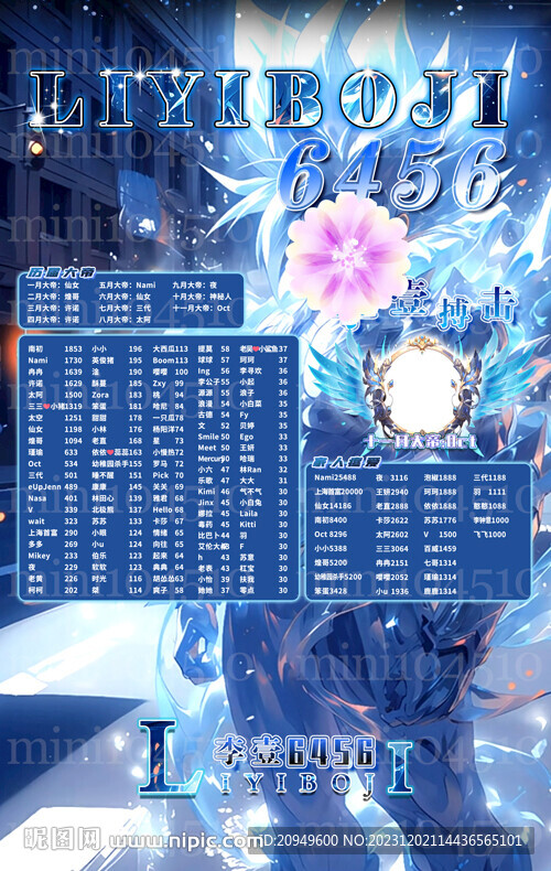 蓝色海报冠名图设计