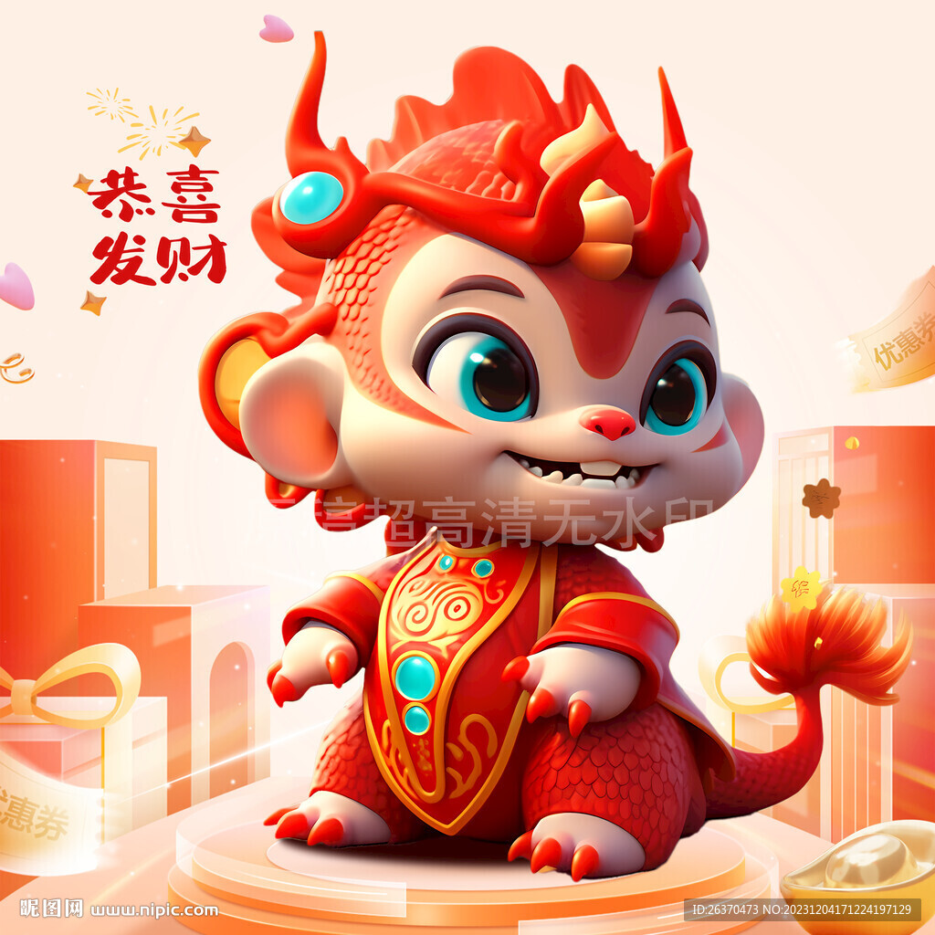 2024龙年宝宝春节素材