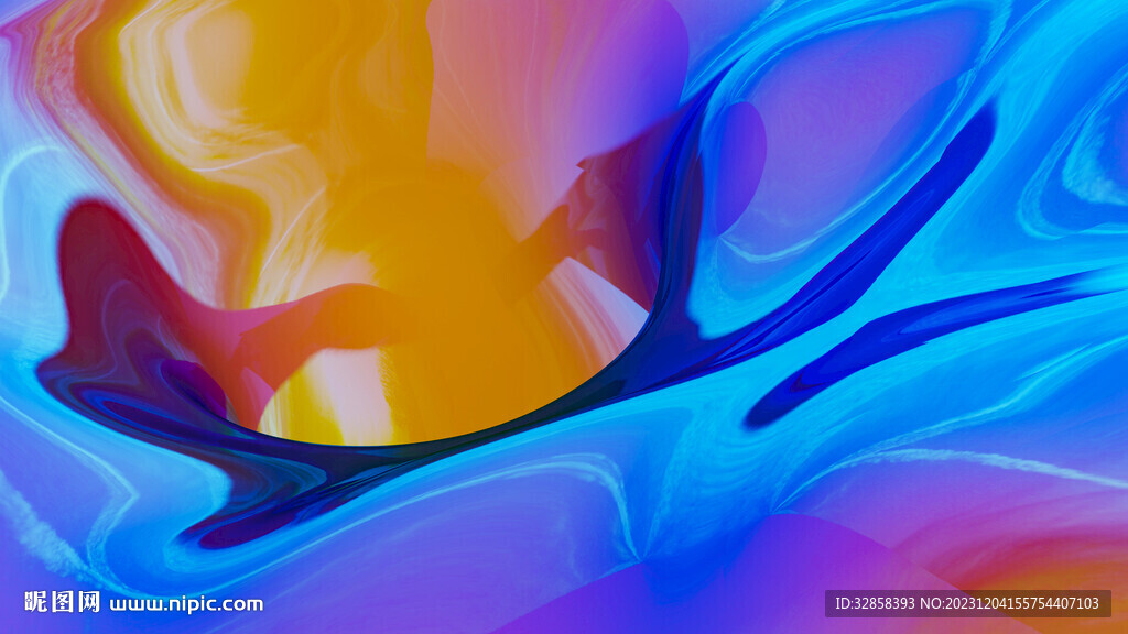 炫彩酸性玻璃质感流体渐变背景