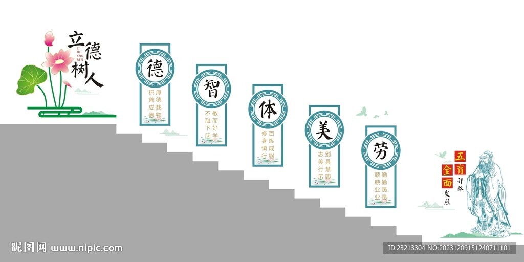 学校楼梯文化墙