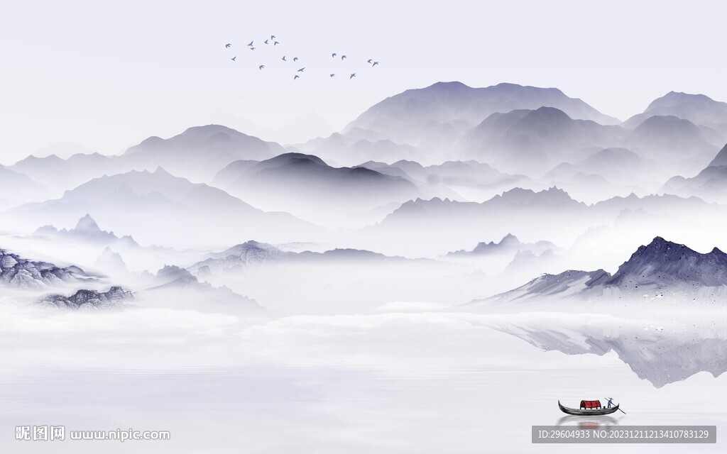 高清 中式清晰山水 TIF分层