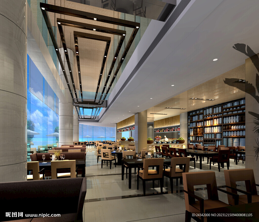 会所餐厅设计效果图