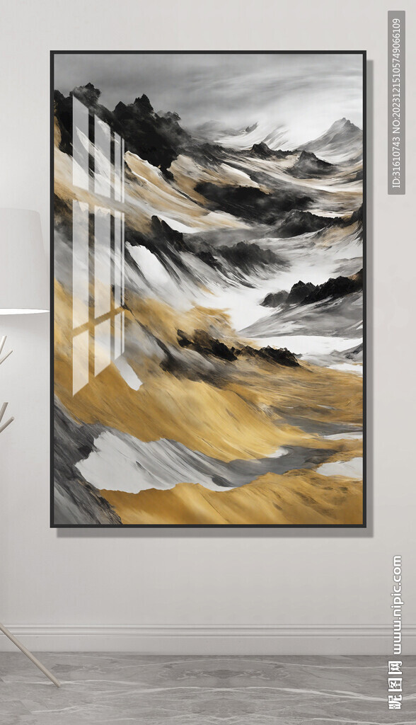 抽象山水装饰画