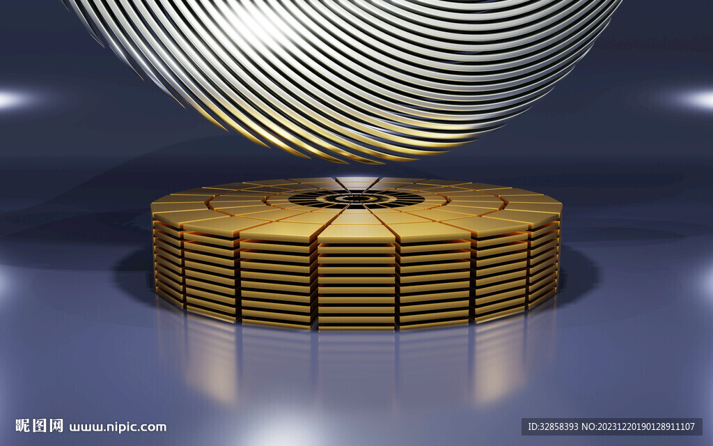 金色抽象立体造型