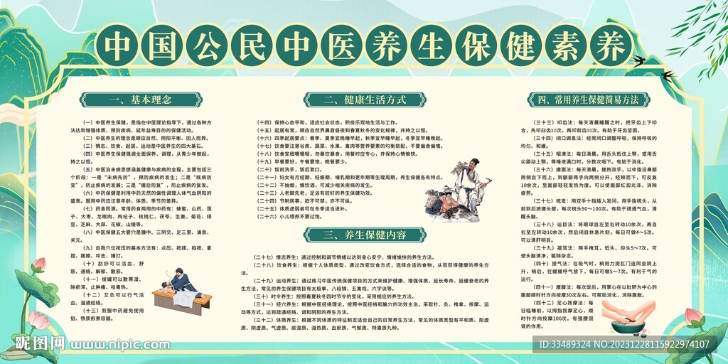 中国公民中医养生保健素养42条
