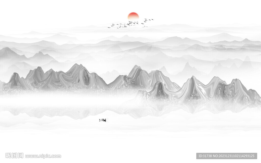 新中式意境山水画