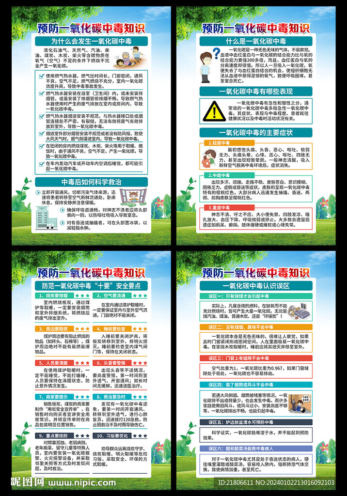 预防一氧化碳中毒展板