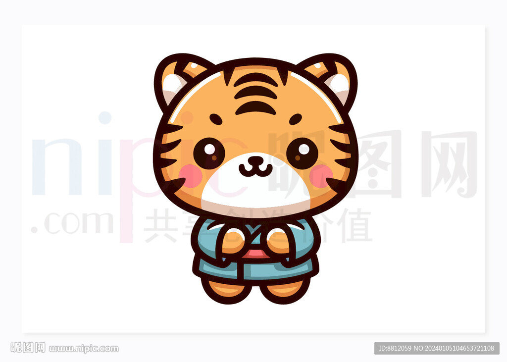 可爱老虎卡通形象设计