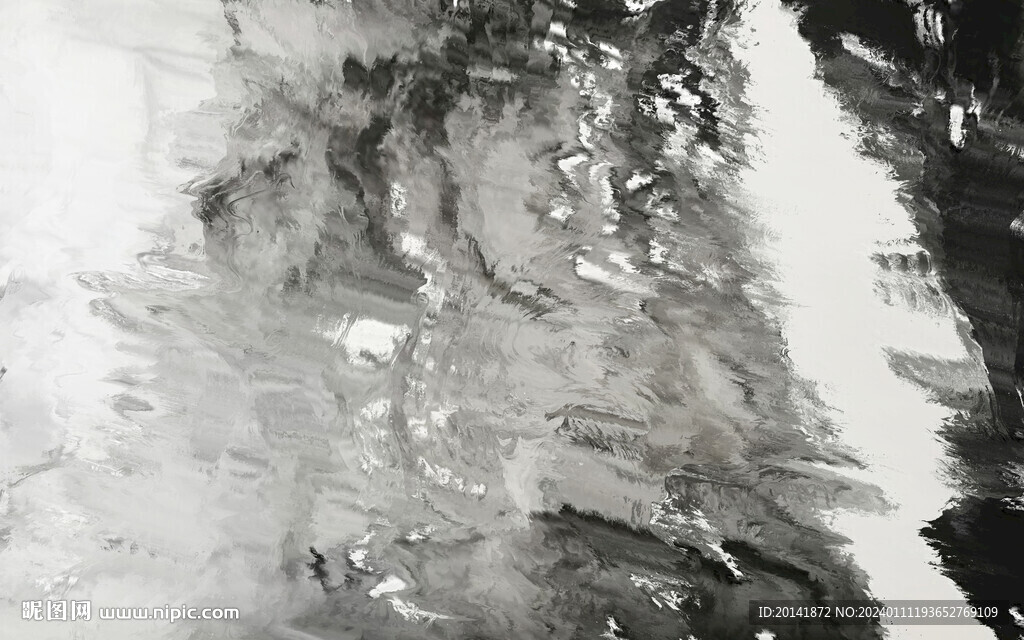 新中式抽象烟雾背景墙