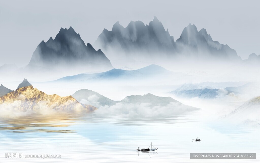 高档 最新轻奢山水 Tif分层