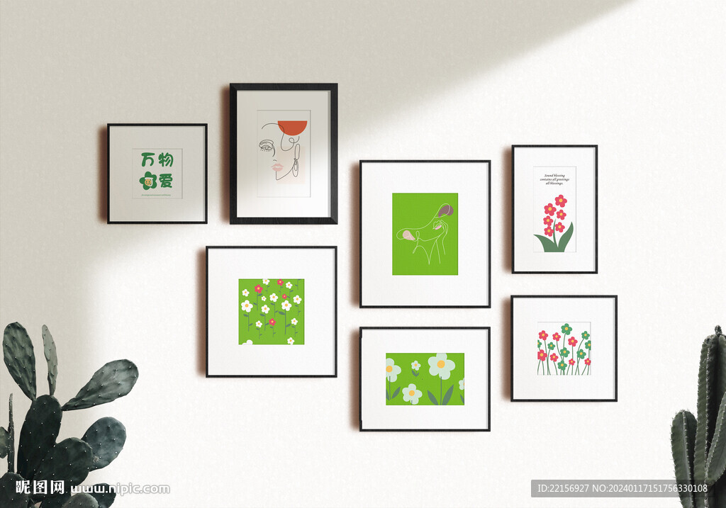 花朵时尚简约装饰画图片