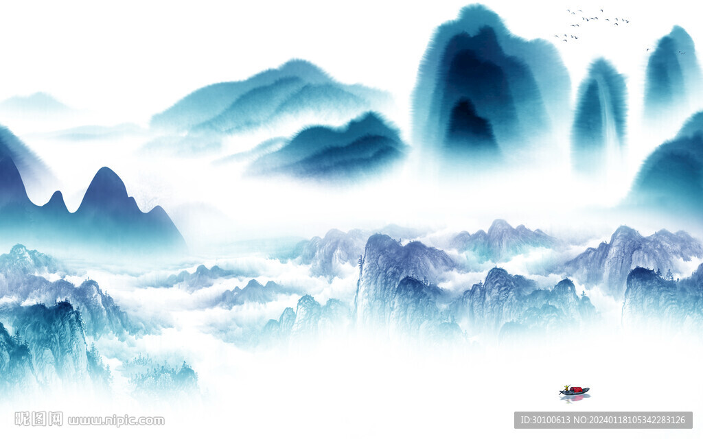 简约 意境简约山水 TIf分层