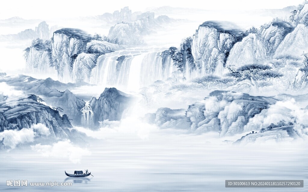 人气 意境简约山水 TIf分层