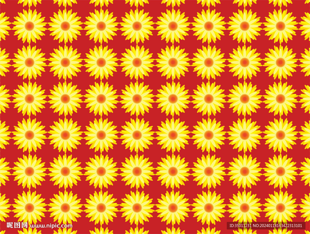 红色花纹底纹背景图案