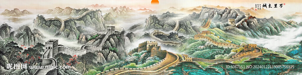 巨幅长城国画