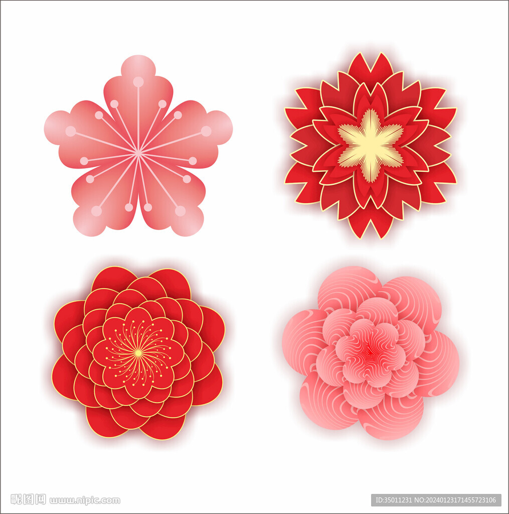 花朵设计CDR矢量图案