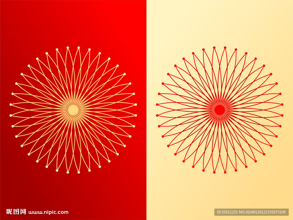 圆形花纹底纹设计