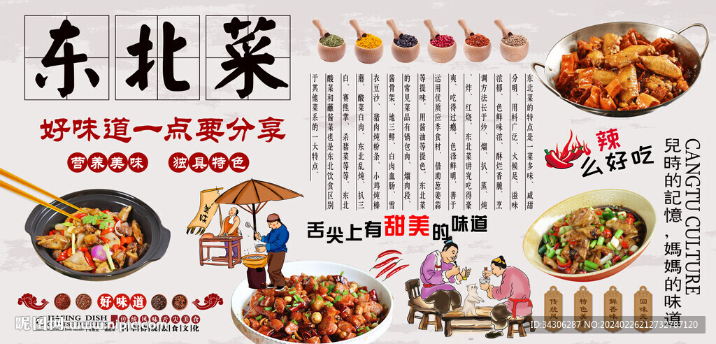 东北菜背景墙