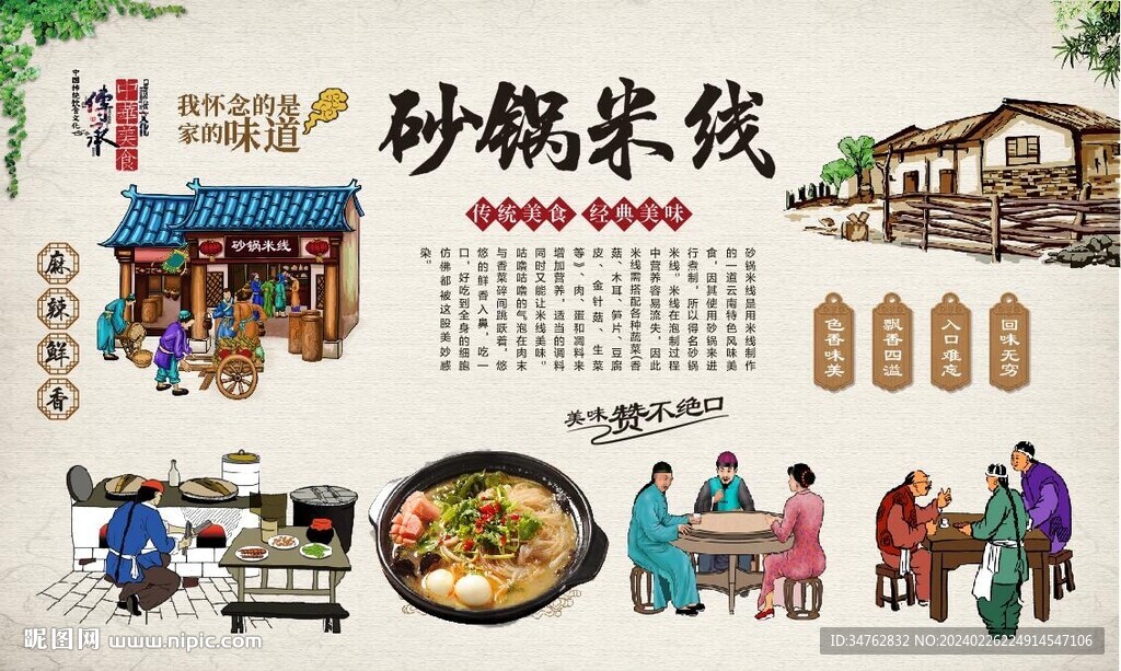 砂锅米线背景