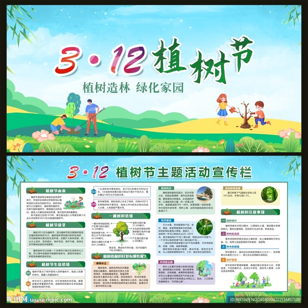 312植树节宣传栏