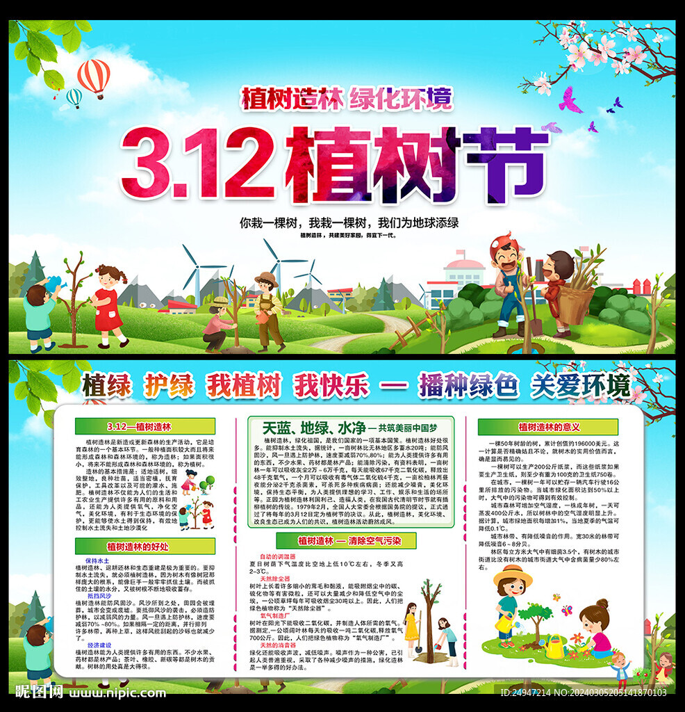 312植树节宣传栏