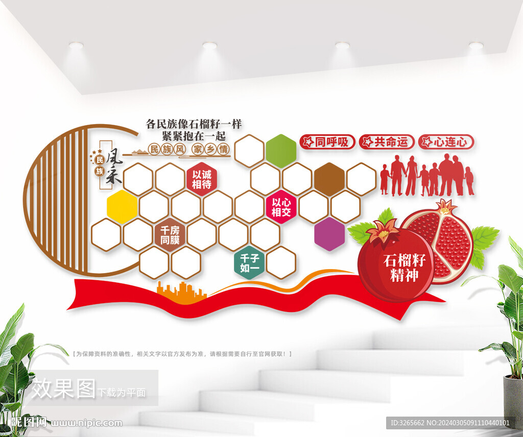 民族团结风采照片墙设计图片