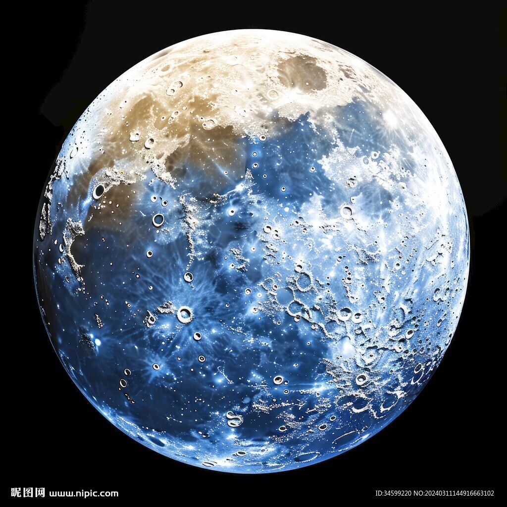 月球表面灯箱素材