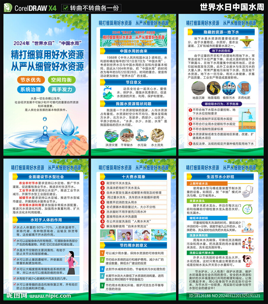 2024世界水日中国水周海报