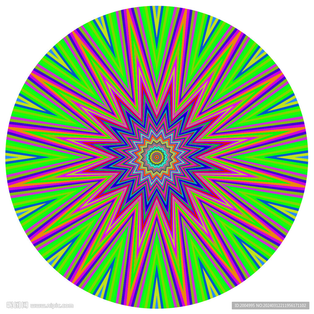 圆形矢量数码印花