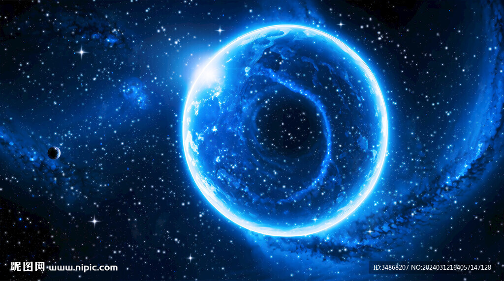 蓝色旋涡星空图