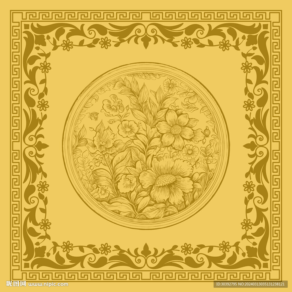 欧式台面印花图案