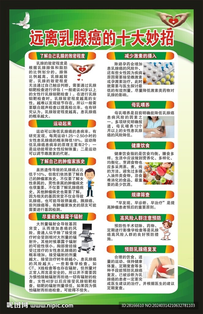 乳腺癌防治知识海报