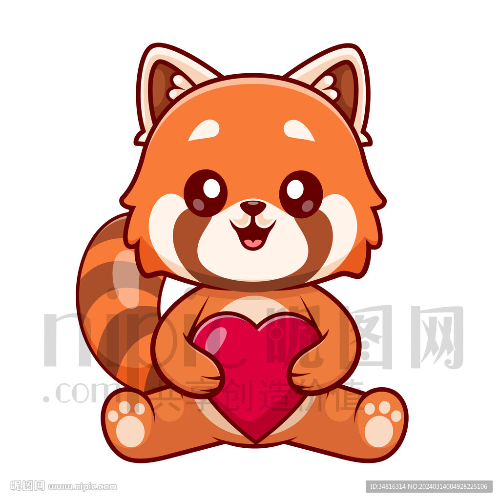 可爱卡通小浣熊