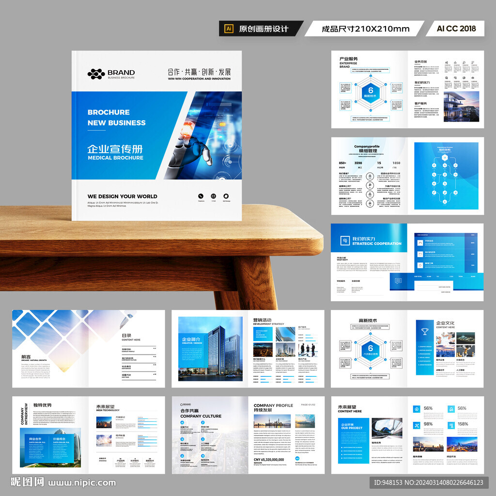 方形招商宣传册