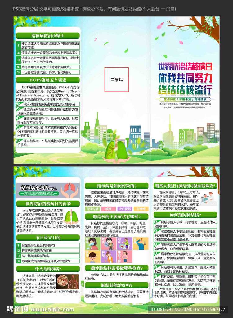 2024世界防治结核病日三折页