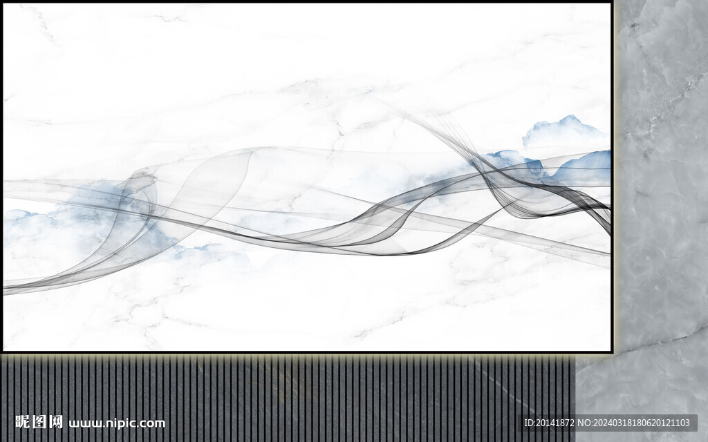 现代简爵士白大理石烟雾岩板大板