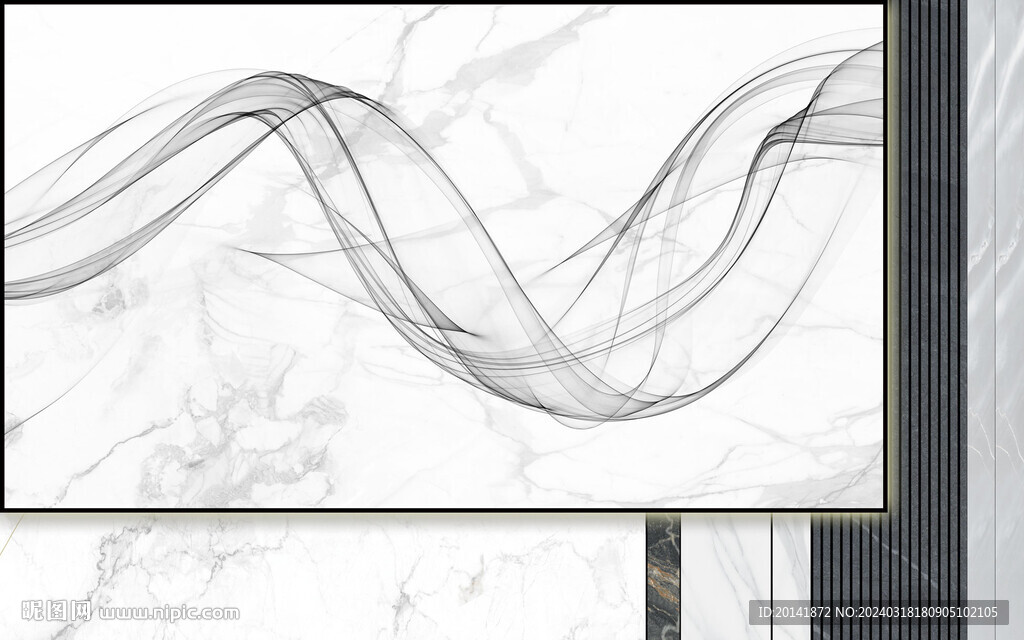 现代简爵士白大理石烟雾岩板大板