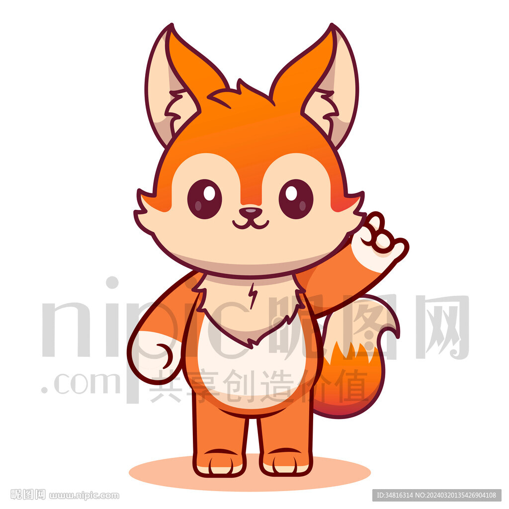 可爱卡通狐狸