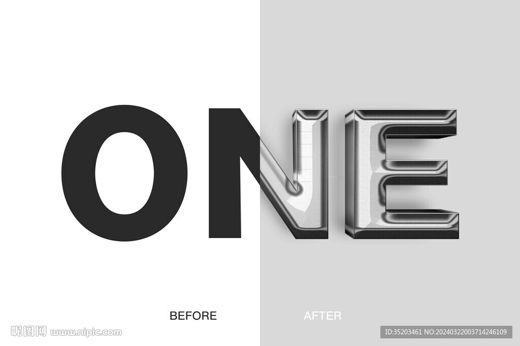 亮面金属字样式