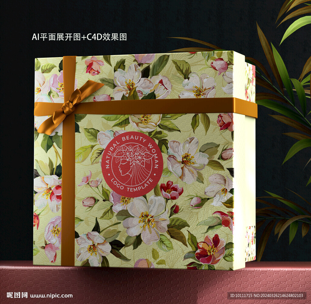 复古礼品盒图案包装设计