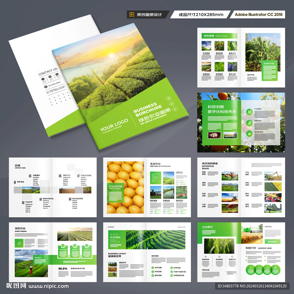 农业画册模板