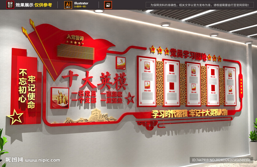 十大英模文化墙