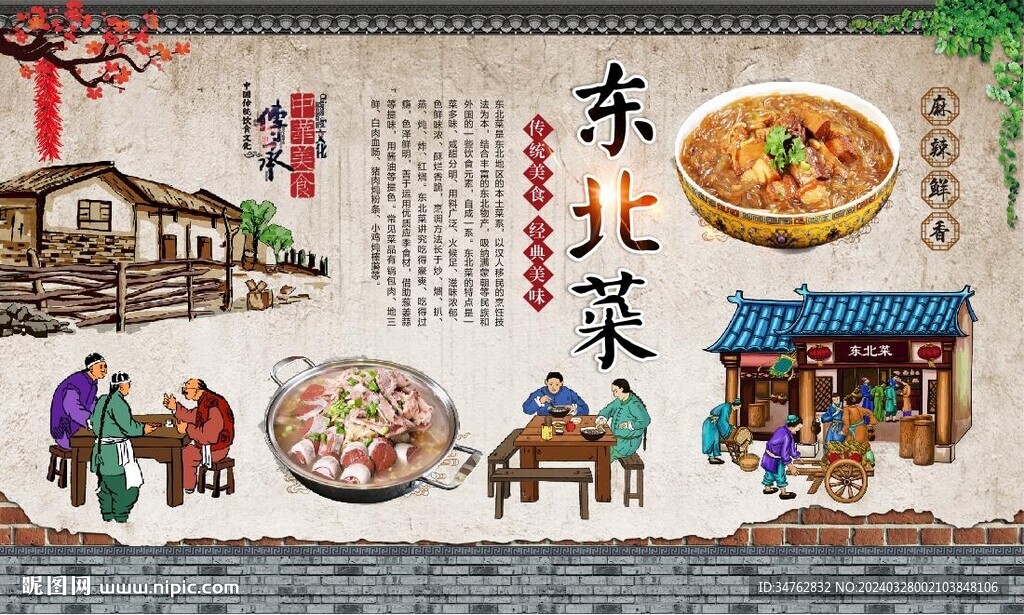 东北菜背景墙
