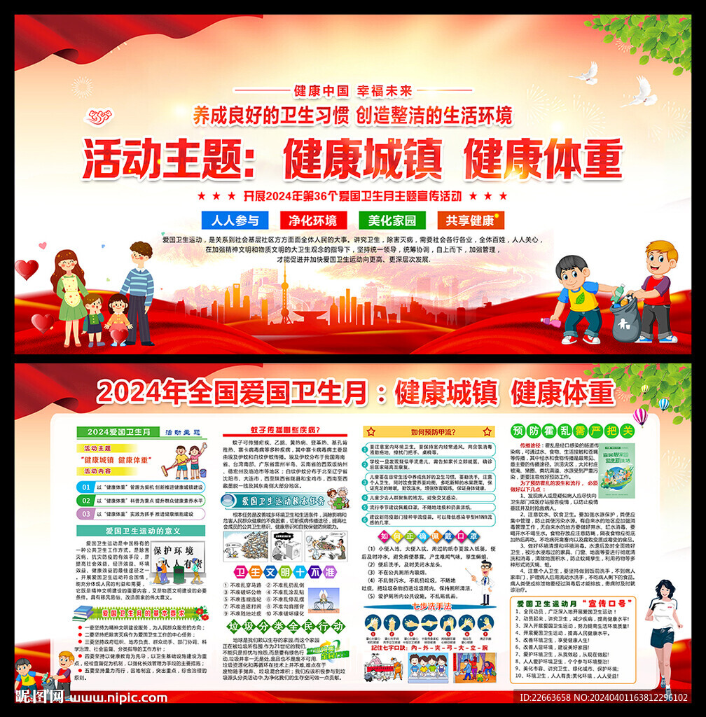 2024爱国卫生月宣传栏