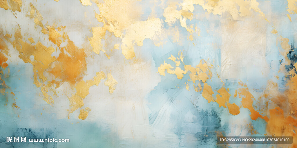 蓝色渐变金色大理石背景