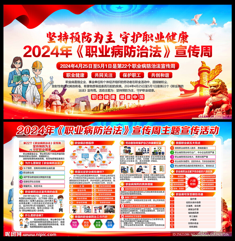 2024职业病防治法宣传周展板