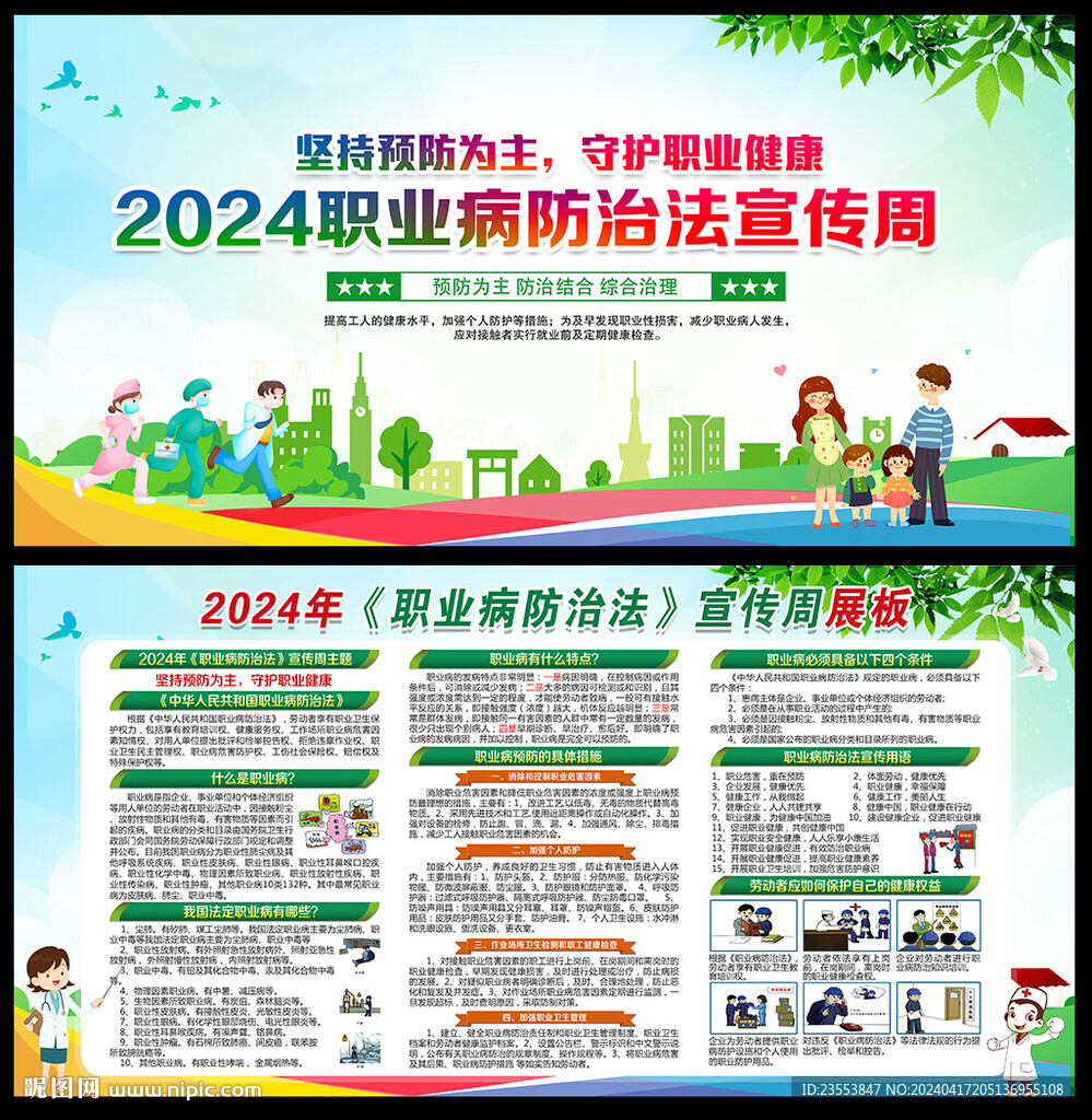 2024职业病防治法宣传周展板