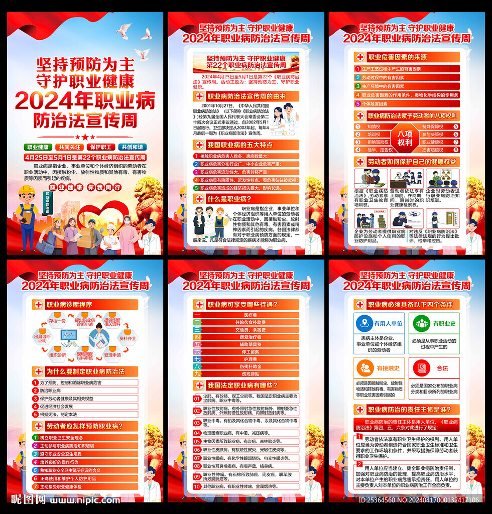 2024职业病防治法宣传周展板